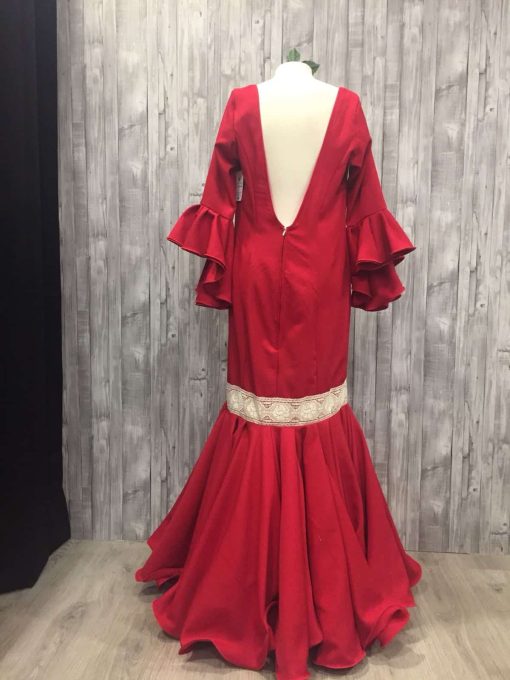 Traje de flamenca rojo - Imagen 3