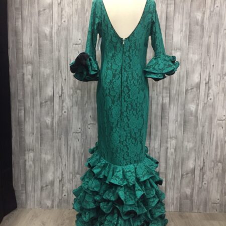 Traje de  flamenca en encaje elástico - Imagen 2