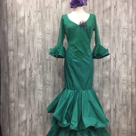 Traje de flamenca con cuerpo plumeti Configurar colores - Imagen 5