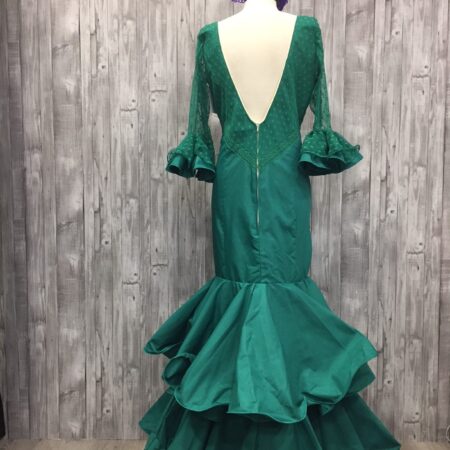 Traje de flamenca con cuerpo plumeti Configurar colores - Imagen 6
