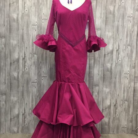 Traje de flamenca con cuerpo plumeti Configurar colores - Imagen 3