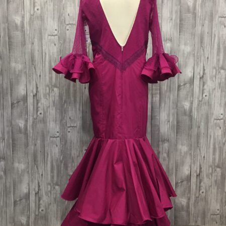 Traje de flamenca con cuerpo plumeti Configurar colores - Imagen 4
