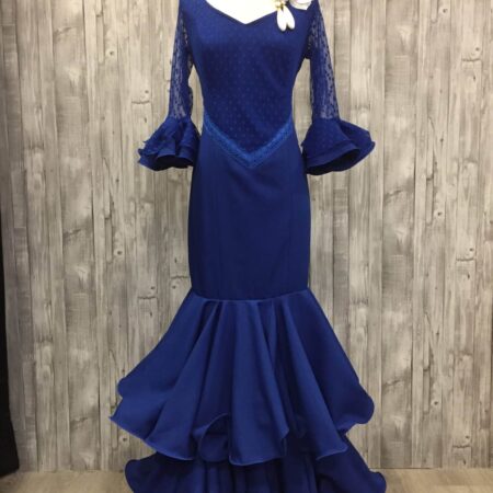 Traje de flamenca con cuerpo plumeti.