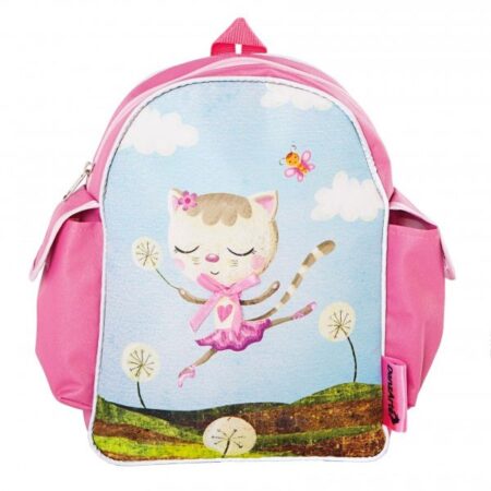 Mochila ballet gatita bailarina Intermezzo con dos bolsillos laterales en la que podrás transportar todos tus accesorios de danza