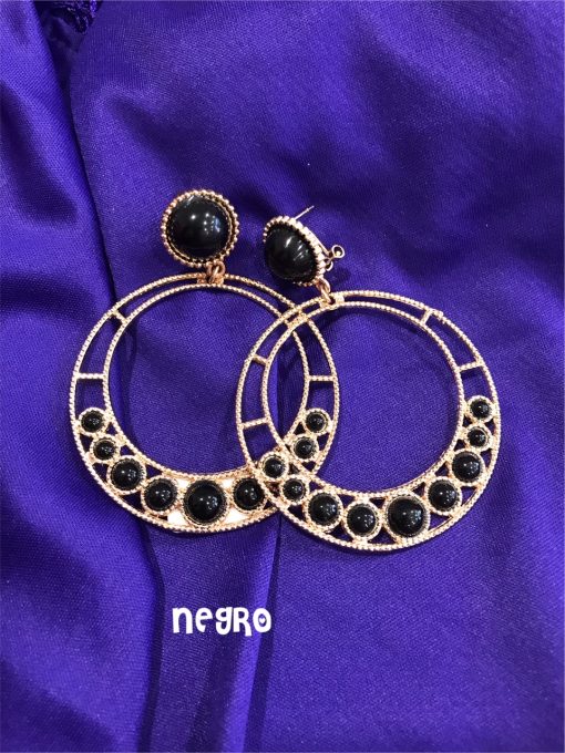 Pendientes de flamenca en aro 1002 - Imagen 2