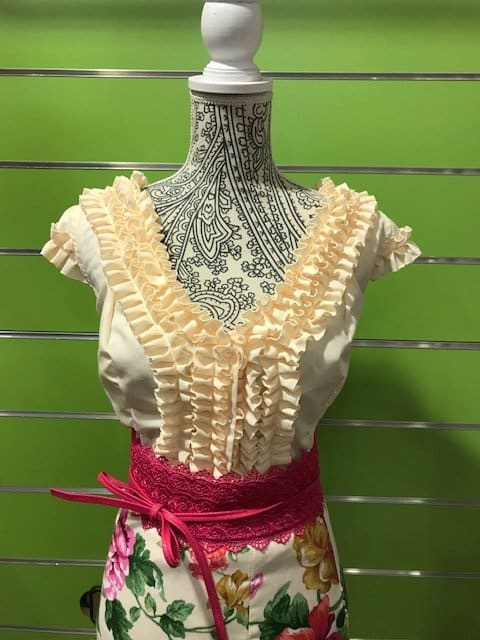 Camisa flamenca beige sin manga 1270