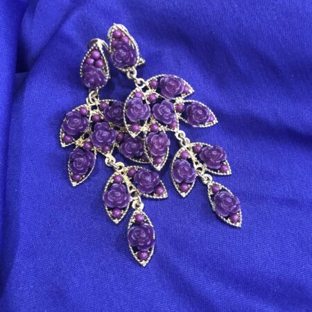 Pendientes de flamenca Racimo flores 1609 - Imagen 2