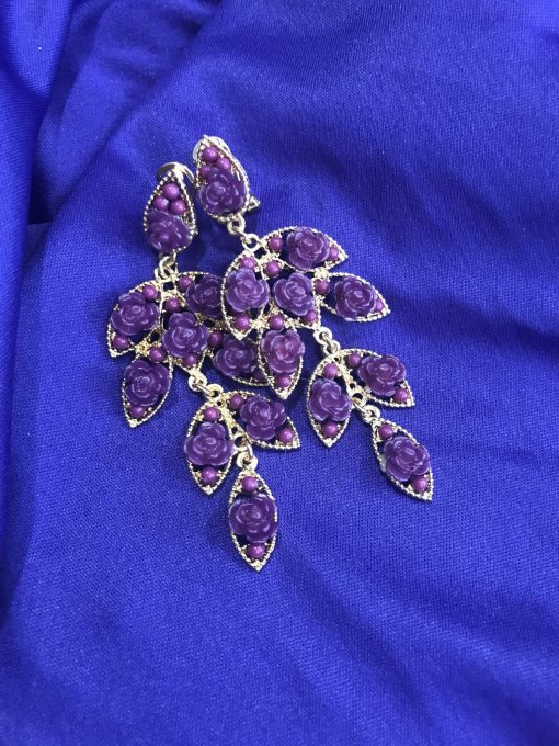 Pendientes de flamenca Racimo flores 1609 - Imagen 2