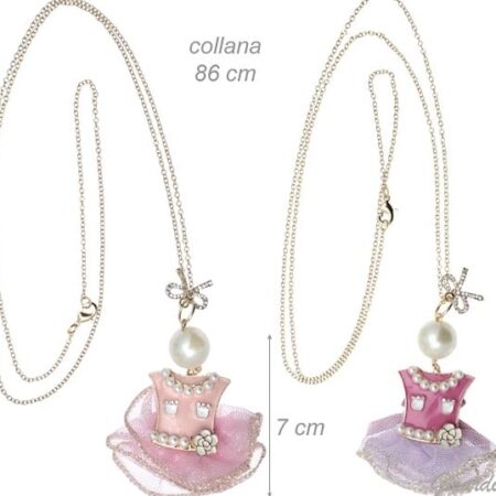 Colgante de ballet largo con vestido y tutu.