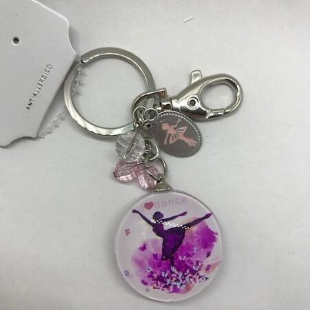 Llavero ballet con medalla e imagenes de ballet, un bonito detalle para tus llaves
