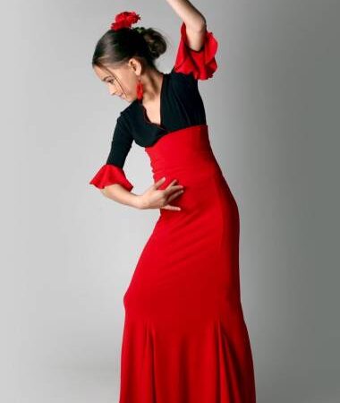 Esta falda flamenca ensayo corte sirena es preciosa