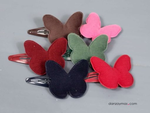 Clip colegial mariposa acolchada