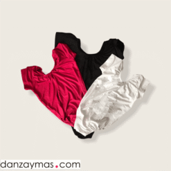 Maillot ballet barato manga corta confeccionado en licra