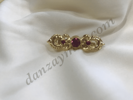 Broche niña huertana dorado
