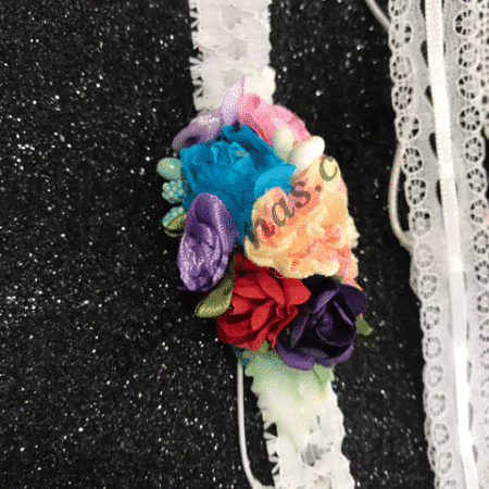 Diadema con flores para bebe 174 - Imagen 2