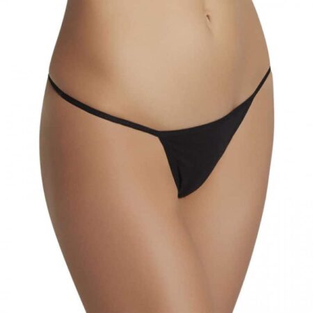 Tanga mini en algodón color nude.