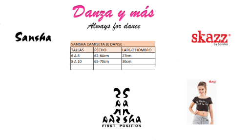 Camiseta de danza para niña Sansha 1633 - Imagen 2
