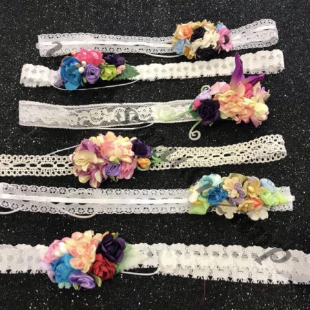 Diadema con flores para bebe 174 - Imagen 4