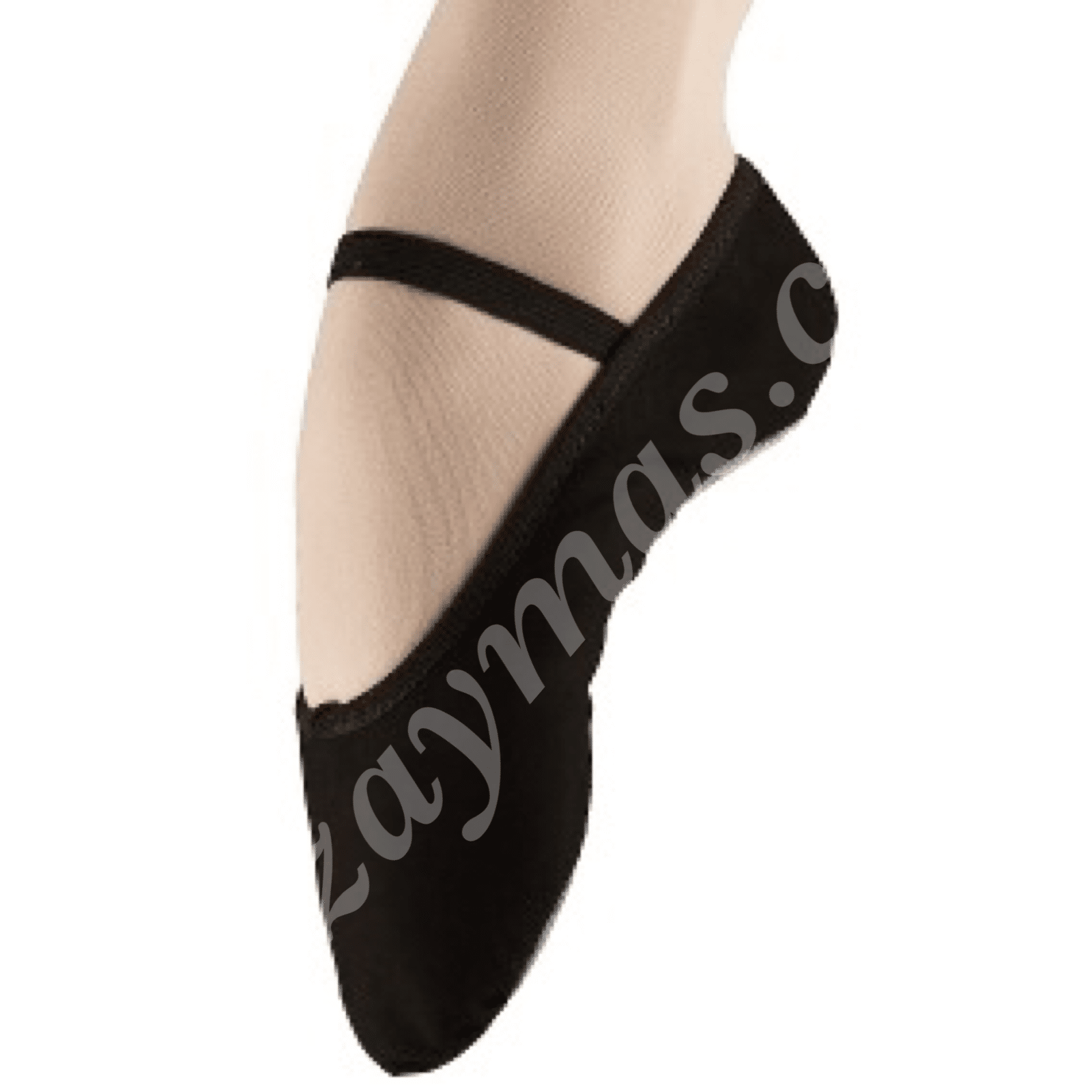 Zapatillas de ballet negras en piel o tela 1181