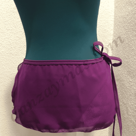 Falda ballet niña en color morado y talla única atada a la cintura