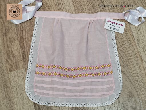 Delantal huertana niña en color rosa