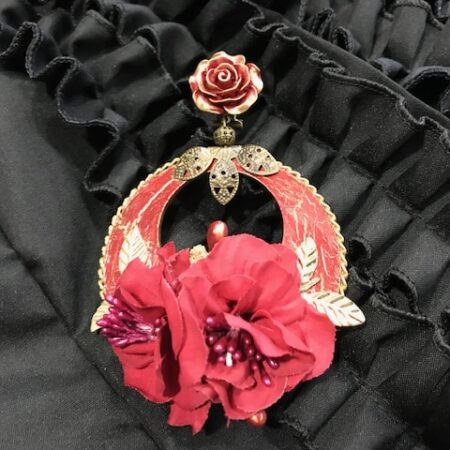 Pendientes de flamenca hechos a mano traidos de Huelva. No dejes de ver estos preciosos y únicos pendientes flamencos