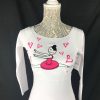 Camiseta ballet de El pettit Ballet corta con bonitos diseños de bailarinas de manga larga