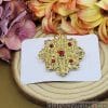 Broche redondo dorado