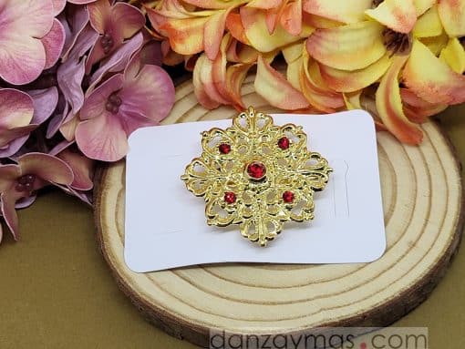 Broche redondo dorado