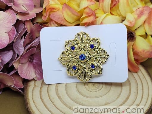 Broche redondo dorado