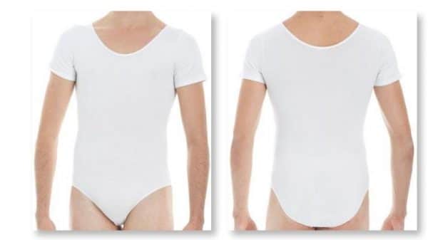 Maillot ballet niño blanco confeccionado en algodón, ya puedes ensayar con el maillot que mejor le va a tu cuerpo!!!!