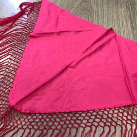 Pico huertana para bebe fucsia con flecos confeccionado a mano