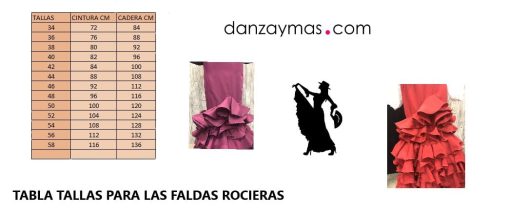 Falda rociera roja - Imagen 4