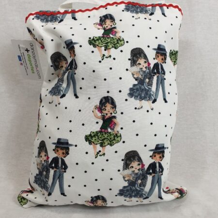 Bolsa de baile flamenca con piculinas y lunares