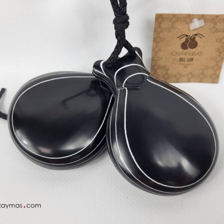 Castañuelas veteadas en blanco