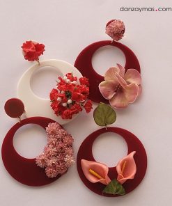 Aros de flamenca con florecillas