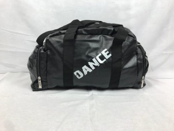 Macuto de danza polipiel de color negro y grandes bolsillos para llevar todo lo que necesites a tus clases de baile