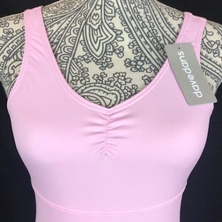 Maillot conservatorio Murcia rosa de tirante ancho y fruncido en el pecho