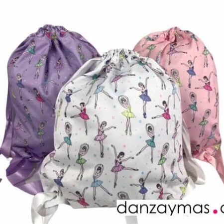 Bolsa ballet niñas de colores para colgar a la espalda