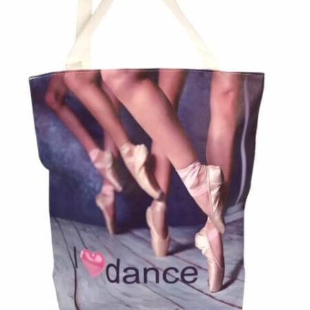 Bolso para ballet con imágenes de puntas de ballet