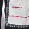 Delantal de huertana bebe en color blanco y cintas de raso en color