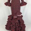 Precioso traje de flamenca lunares rojos en streck
