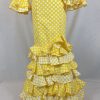Traje de flamenca amarillo con lunares blancos