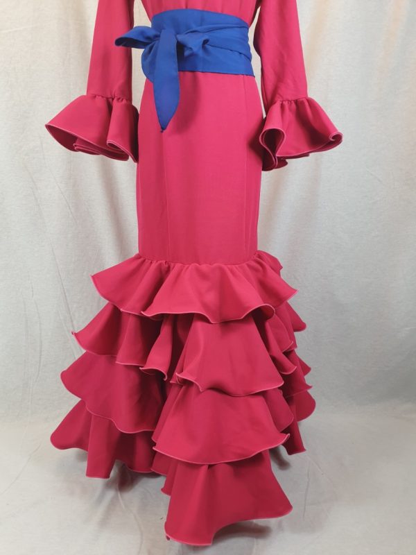 Vestido de flamenca fucsia