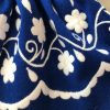 Refajo bordado bebe en color azul con flores blancas