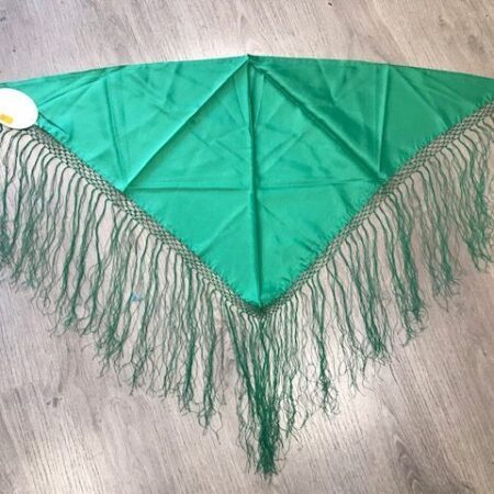 Pico para niña huertana verde con flecos cosidos a mano