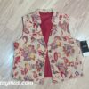Chaleco huertano flores granates para traje regional murciano