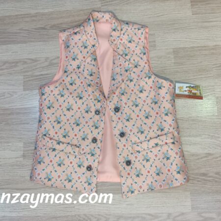 Chaleco huertano salmón para traje regional murciano