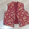 Chaleco huertano granate mostaza para traje regional murciano