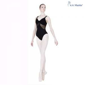 Maillot ballet mujer Sansha Aldana en color amatista con transparencias de plumeti
